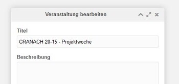 Veranstaltung anlegen/bearbeiten