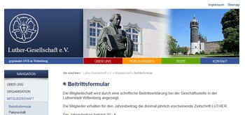 Webdesign und CMS - Internetauftritt Luther-Gesellschaft e.V.
