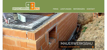 Webdesign und CMS - Proschmann-Bau-GmbH