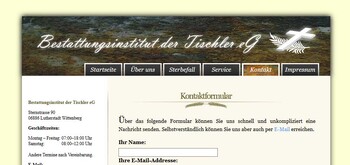 Firmenhomepage - Bestattungsinstitut der Tischler eG